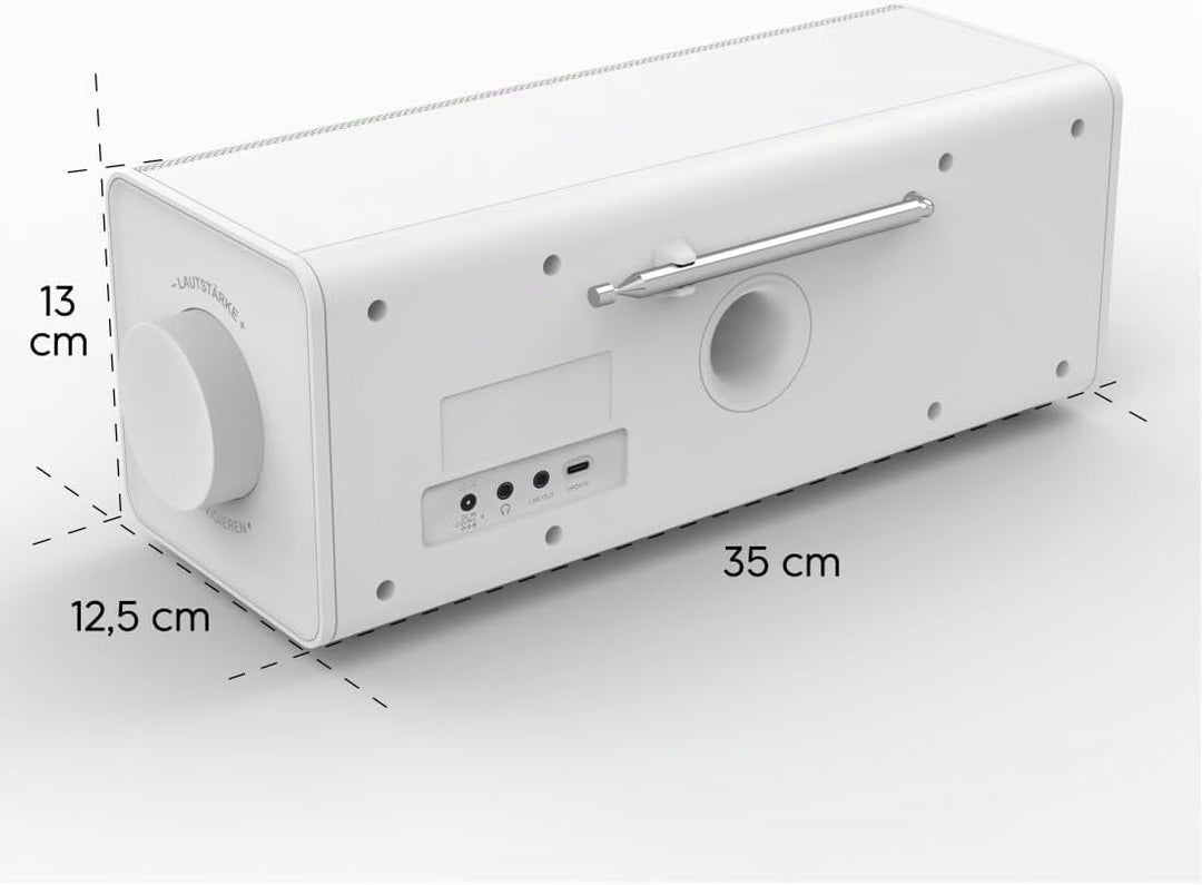 Hama Digitalradio mit Wecker (DAB Radio mit grossem Display, Küchenradio, DAB+, Seniorenradio mit ei