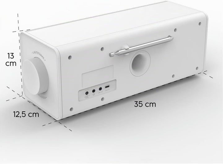 Hama Digitalradio mit Wecker (DAB Radio mit grossem Display, Küchenradio, DAB+, Seniorenradio mit ei