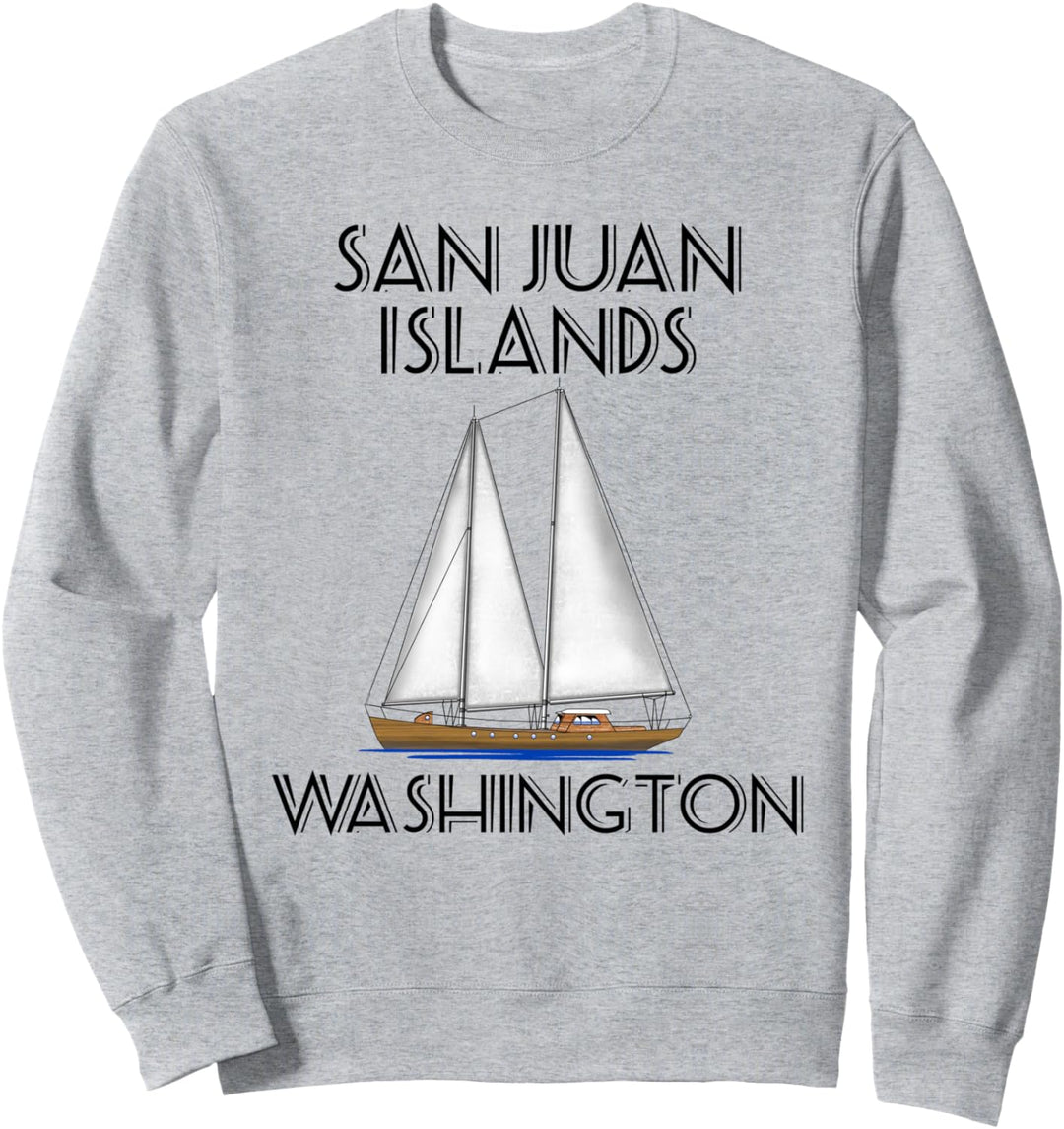 San Juan Islands Washington State Segelboot Segel Sweatshirt