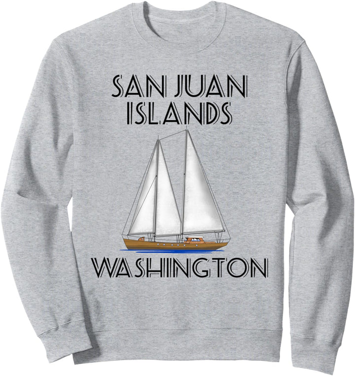 San Juan Islands Washington State Segelboot Segel Sweatshirt