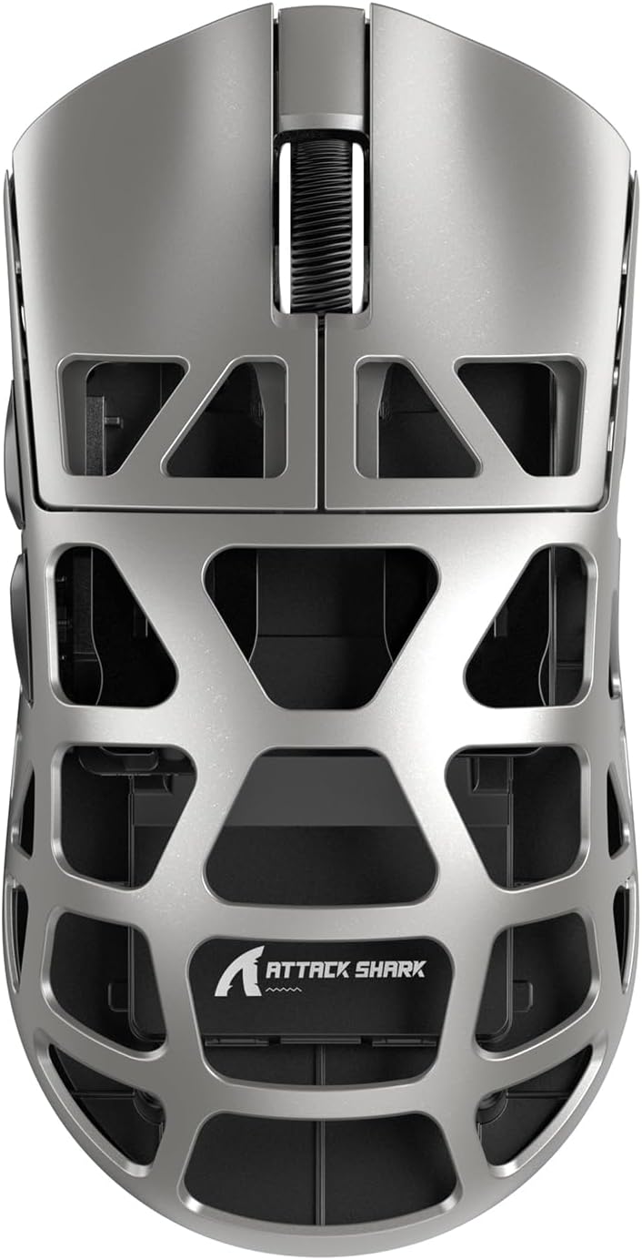 ATTACK SHARK R3 Magnesiumlegierungsmaus, kabellose 8K-Maus, 46 g SUPERLIGHT-Maus, PixArt PAW3395-Gam