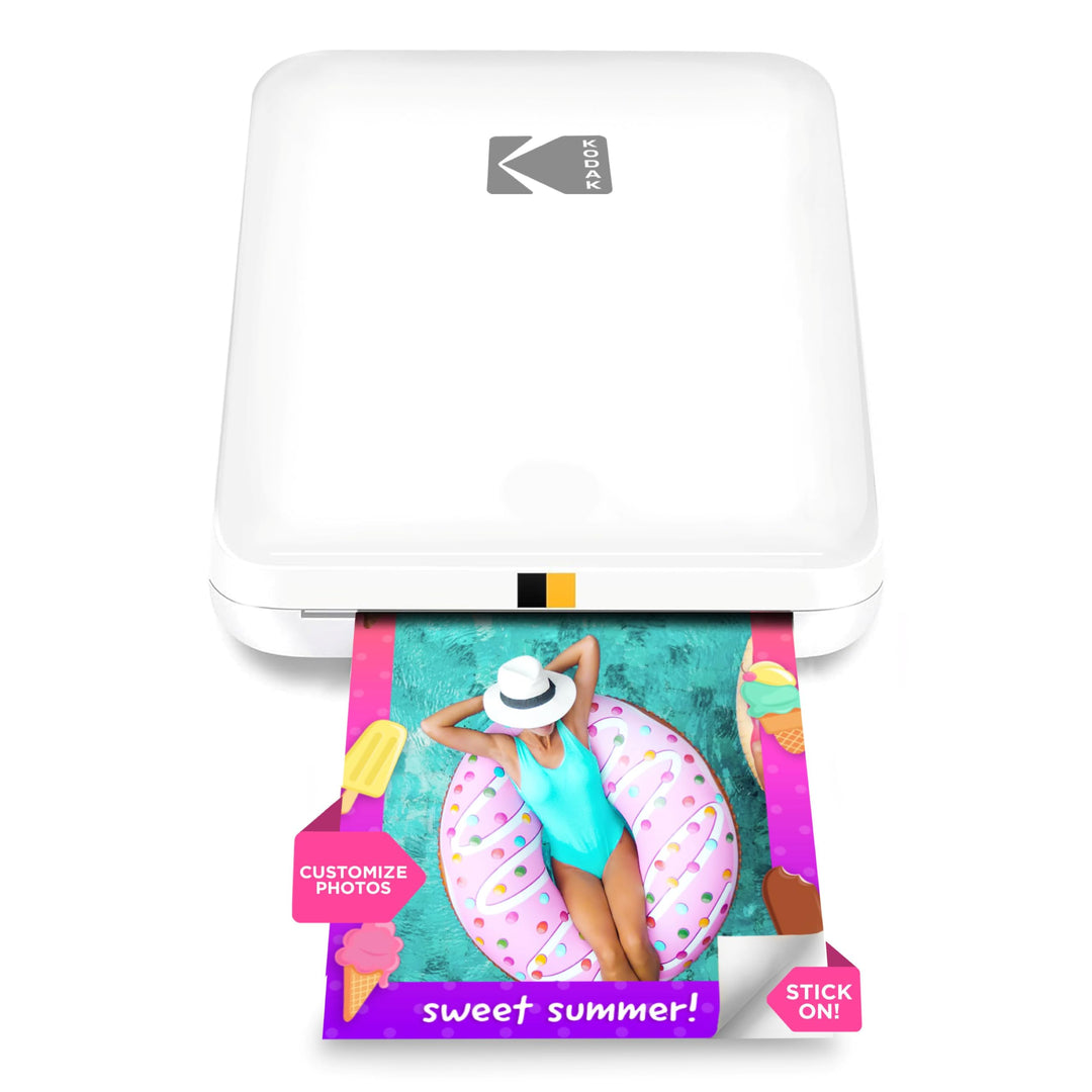 KODAK Step Slim Sofort-Smartphone-Fotodrucker - Tragbarer schlanker Farb-Mobilfotodrucker - Zink 2x3
