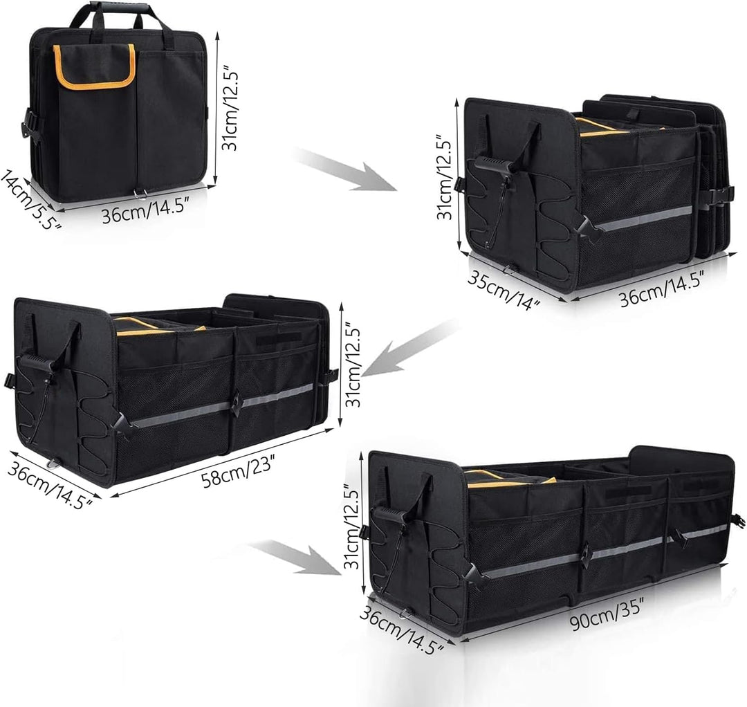 Kofferraum Organizer, Auto Kofferraum Organizer Mit Deckel, Zusammenklappbarer Kofferraumtasche, Aut