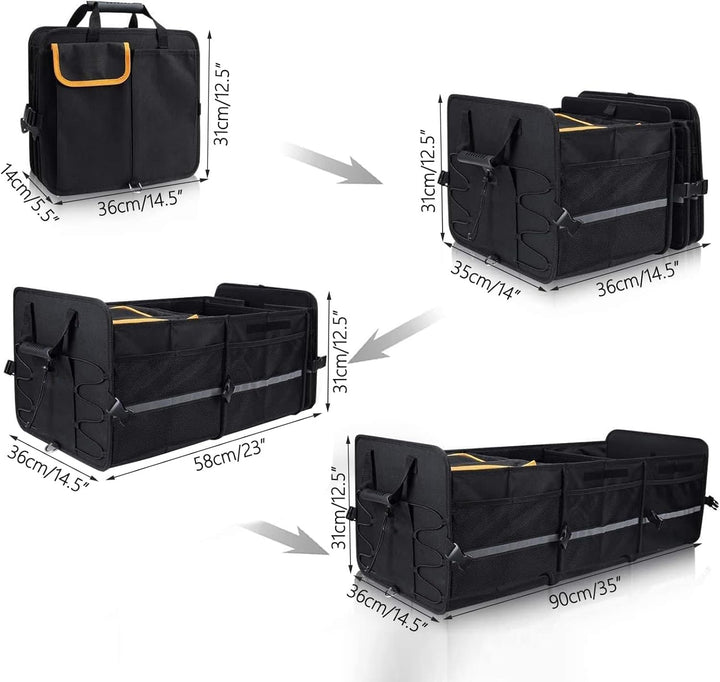Kofferraum Organizer, Auto Kofferraum Organizer Mit Deckel, Zusammenklappbarer Kofferraumtasche, Aut