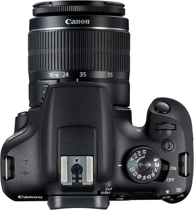 Canon EOS 2000D Spiegelreflexkamera - mit Objektiv EF-S 18-55 F3.5-5.6 III, schwarz & EF 75-300mm F4
