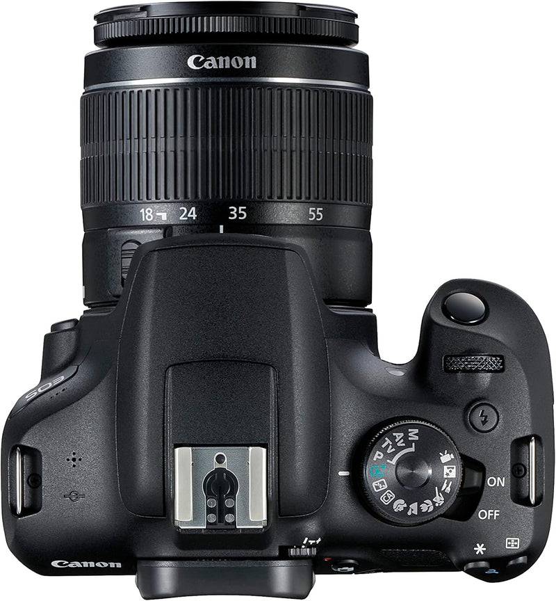 Canon EOS 2000D Spiegelreflexkamera - mit Objektiv EF-S 18-55 F3.5-5.6 III, schwarz & EF 75-300mm F4