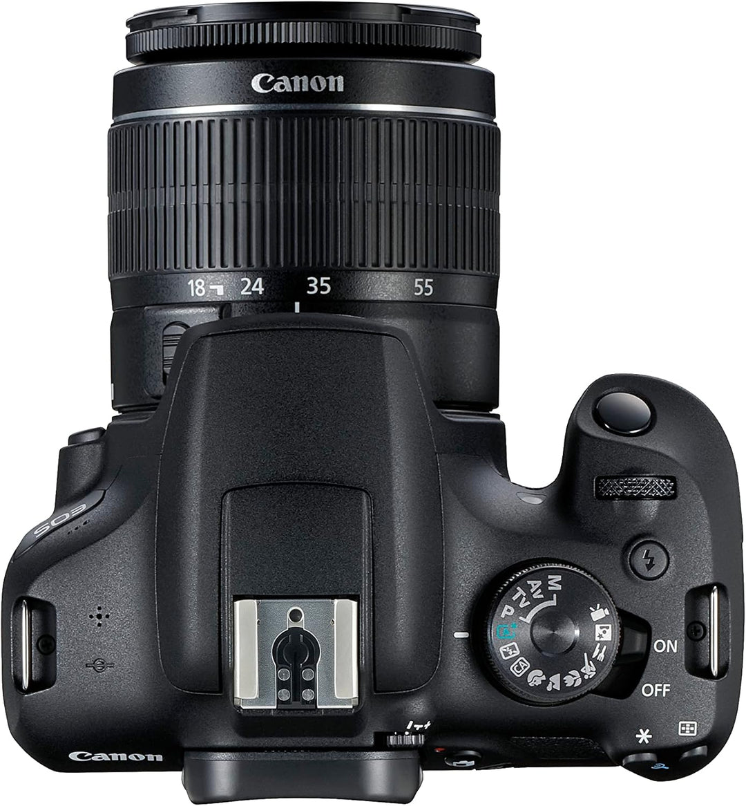 Canon EOS 2000D Spiegelreflexkamera - mit Objektiv EF-S 18-55 F3.5-5.6 III, schwarz & EF 75-300mm F4