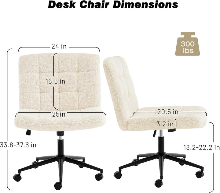 Hellove Bürostuhl Schreibtischstuhl mit breiter Sitzfläche, Ergonomischer Schneidersitz Stuhl ohne A