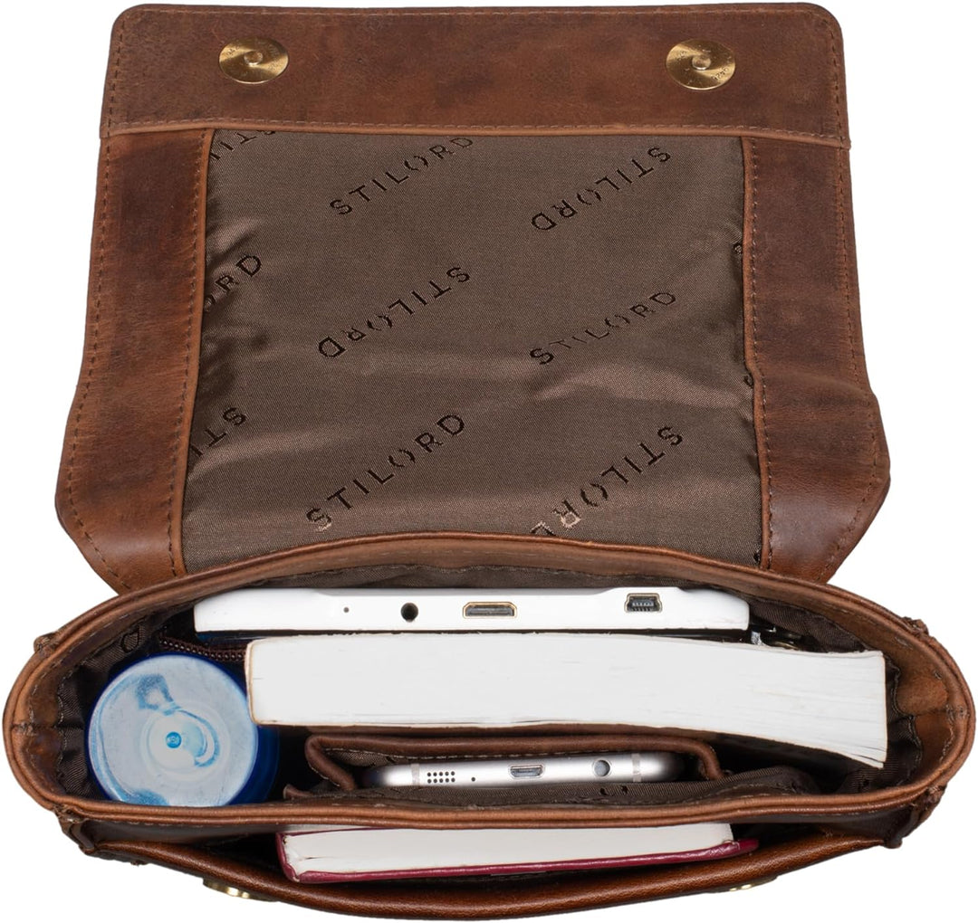 STILORD 'Sven' Herrenhandtasche Leder Umhängetasche klein Schultertasche Männer 8 Zoll Tablet Herren