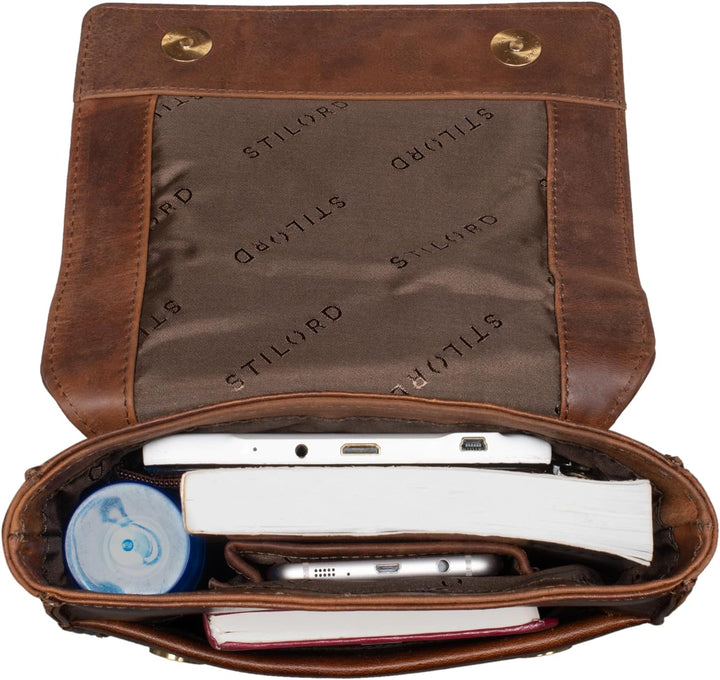 STILORD 'Sven' Herrenhandtasche Leder Umhängetasche klein Schultertasche Männer 8 Zoll Tablet Herren