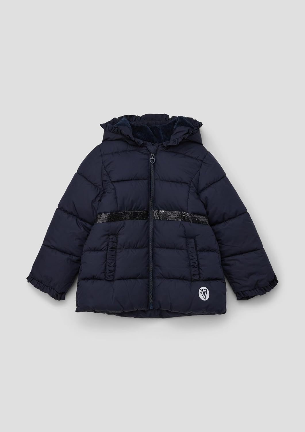 s.Oliver Steppjacke mit abnehmbarem Kunstfell 116 Blau, 116 Blau