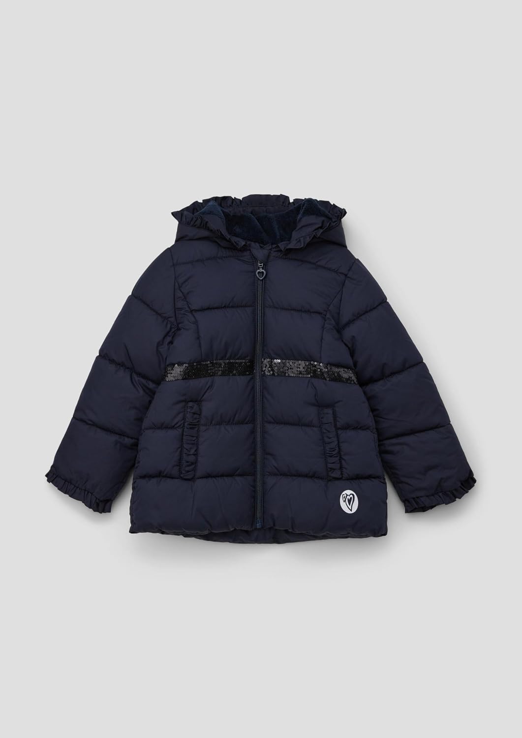 s.Oliver Steppjacke mit abnehmbarem Kunstfell 104 Blau, 104 Blau