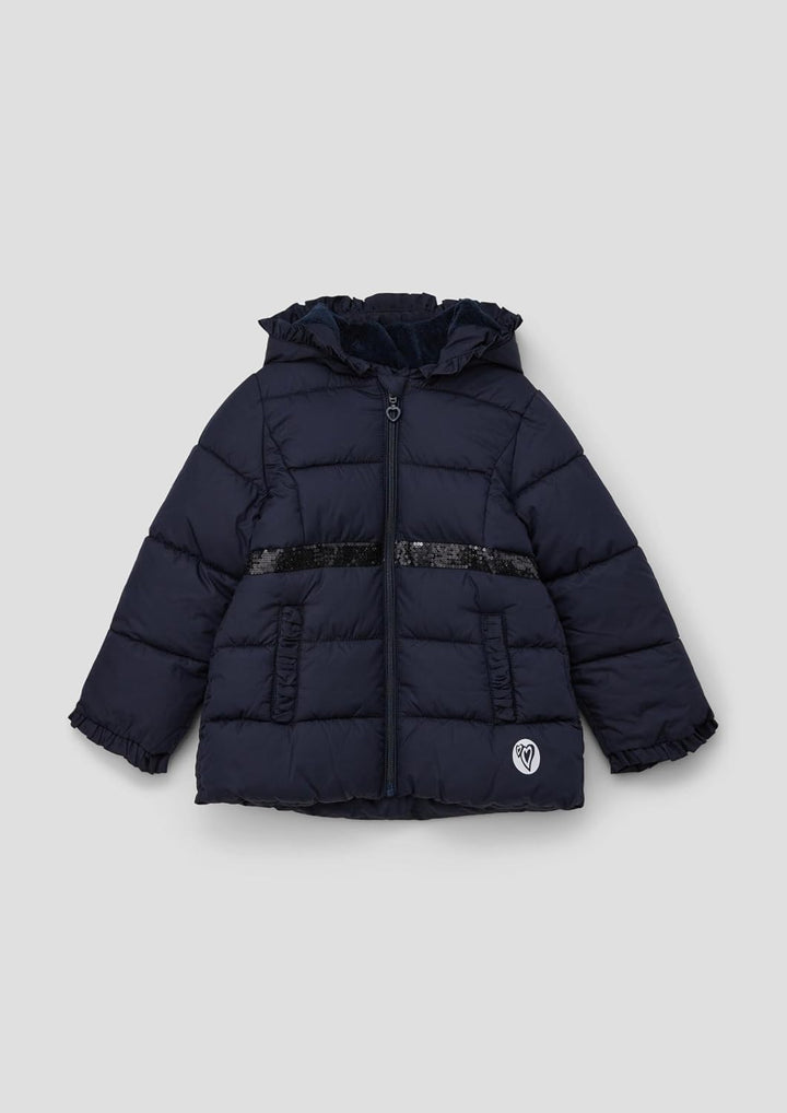 s.Oliver Steppjacke mit abnehmbarem Kunstfell 104 Blau, 104 Blau