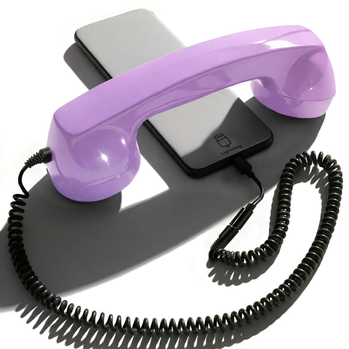 Retro Handyhörer für Apple iPhones mit Lightning (passender Adapter mit inbegriffen) in der Form ein