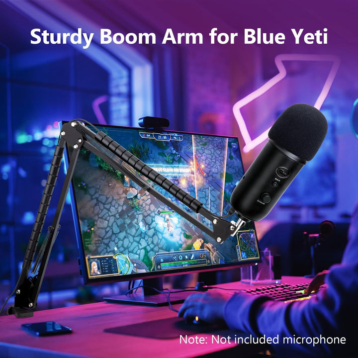 YOUSHARES Blue Yeti Mikrofon Arm - Mikrofonhalter mit Schaum stoffabdeckung Mikrofonarmhalter Pop Fi