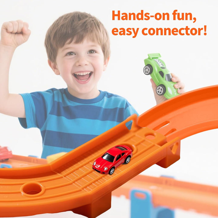 6stk Kurven Gleisverbinder für Hot Wheels, Prämie ABS 90 Grad Kurven Bahn Zubehör Rennstreckenkompon