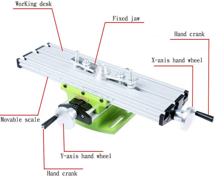 Frästisch Arbeitstisch Maschine, Mini Multifunktion Arbeitstisch Fräsen Arbeiten Kreuztisch Fräsmasc