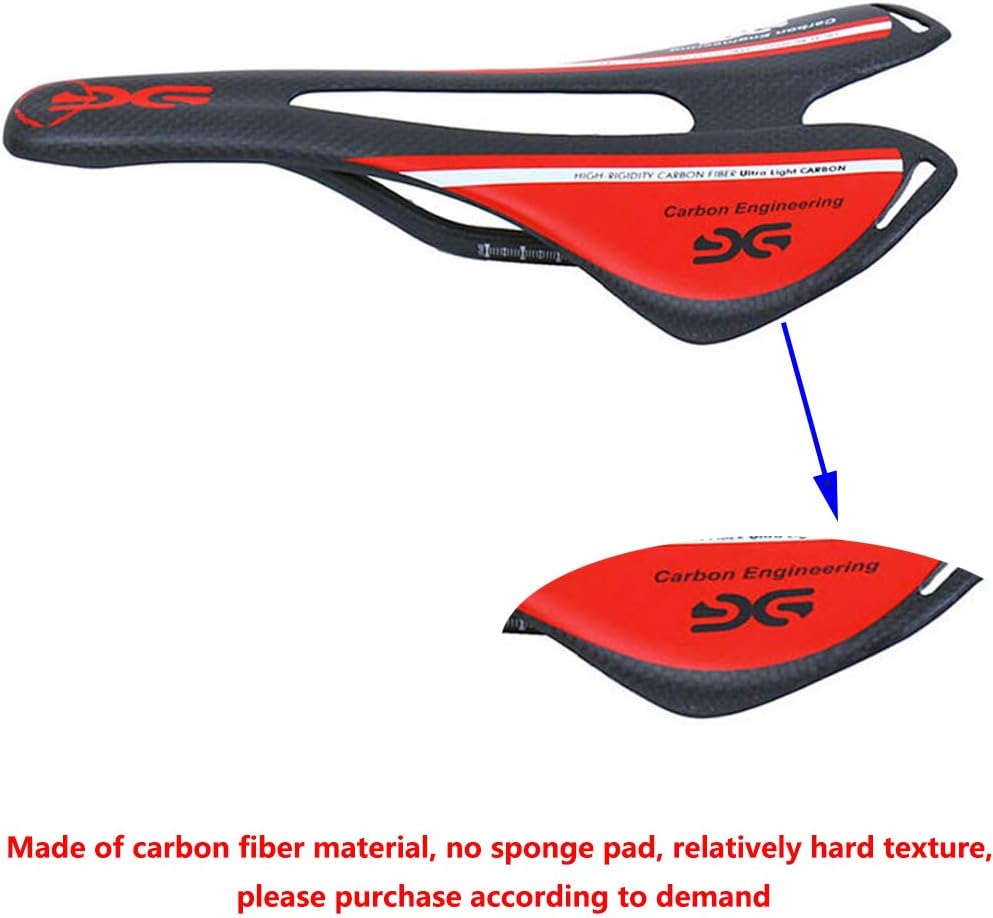 Rennradsattel MTB Kohlefaser, Ultraleicht, hohl, matt/glänzend, 3k Rot red, Rot red