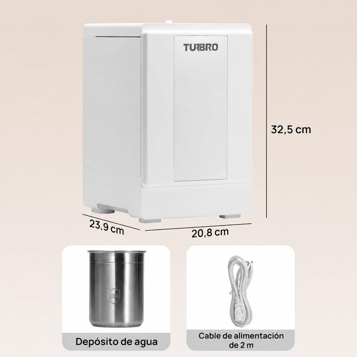 TURBRO Luftbefeuchter Schlafzimmer, 4L Edelstahl Warmnebel-Luftbefeuchter