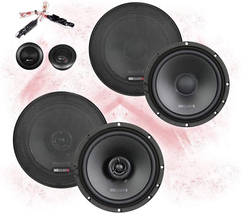 MEDIADOX Front/Heck 16,5cm/165mm Auto Lautsprecher/Boxen/Speaker Komplett-Set von MB Quart kompatibe