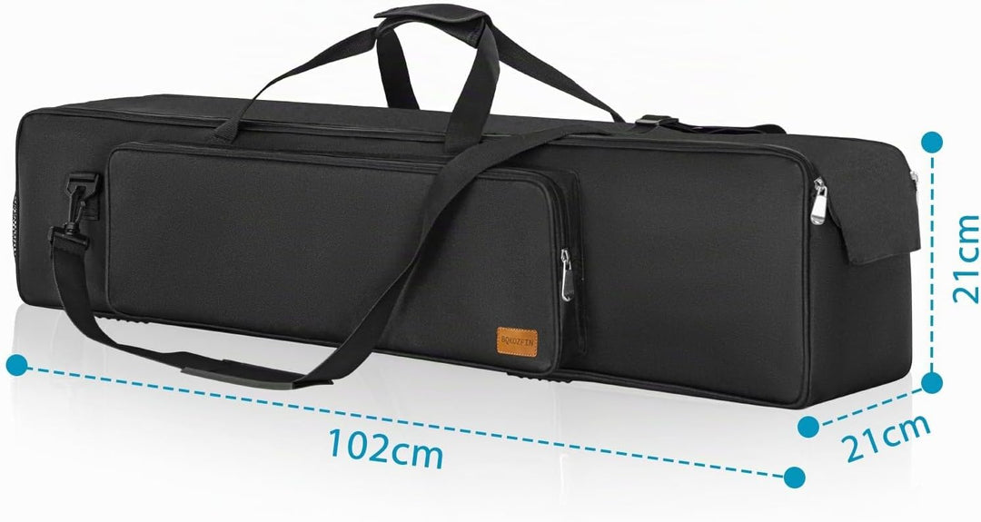 Schwarze Stativtasche Stativtragetasche, 102x21x21cm strapazierfähige Nylontasche mit Schultergurten