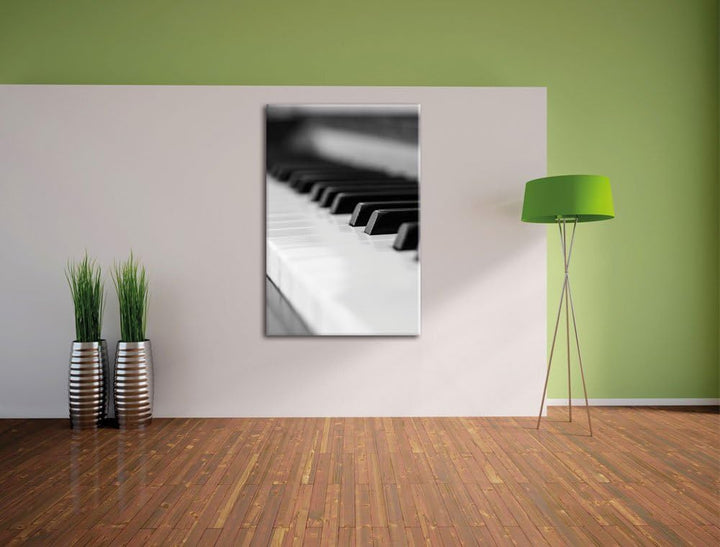 Elegantes Klavier, Format: 100x70 auf Leinwand, XXL riesige Bilder fertig gerahmt mit Keilrahmen, Ku