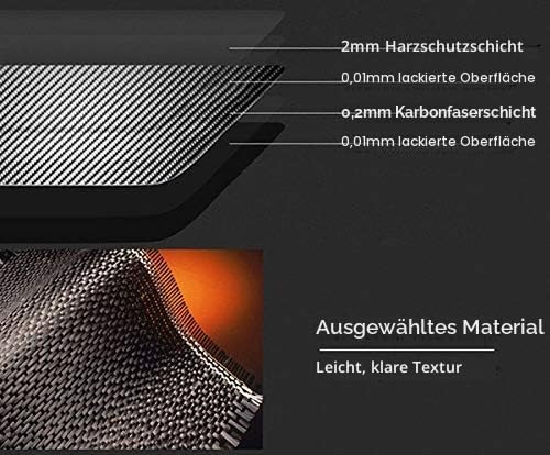 3D-Kohlefaserrahmen für EU-Kennzeichenhalter, schwarz, 2 Stück, Kfz-Kennzeichen