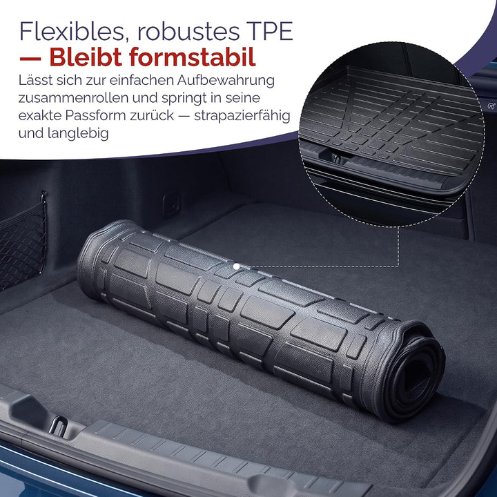 SCOUTT Kofferraumwanne passend für Kia Ceed SW Kombi 2007-2011, 3D TPE Allwetter mit hohem Rand Geri
