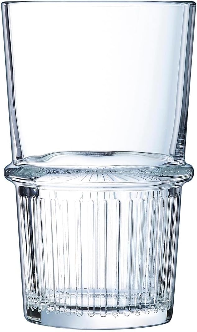 Arcoroc ARC L7340 New York Trinkglas, Wasserglas, Saftglas, 470ml, Glas, transparent, 6 Stück Longdr