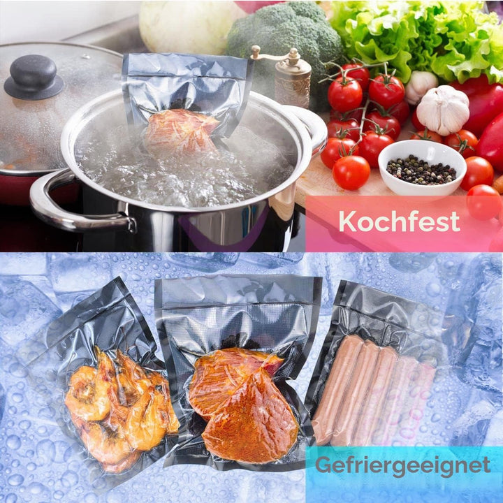 CANLENPK 20x30cm/8x12 Zoll Vakuumiertasche,Schwarze Rückseite Transparente Vorderseite,Versiegeln Ma