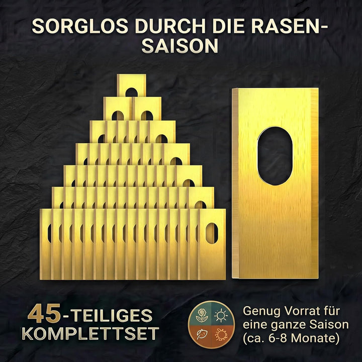 HAUSPROFI 45x Titan Ersatzmesser Ersatzklingen für Dreame A1 / A2 / A1 Pro/Ultra & M1 / M2 Mährobote
