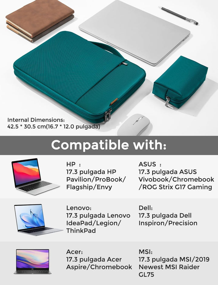 DOMISO Laptoptasche 17 Zoll Hülle Stossfest Wasserdicht Laptop Sleeve PC Case Notebook Schutztasche