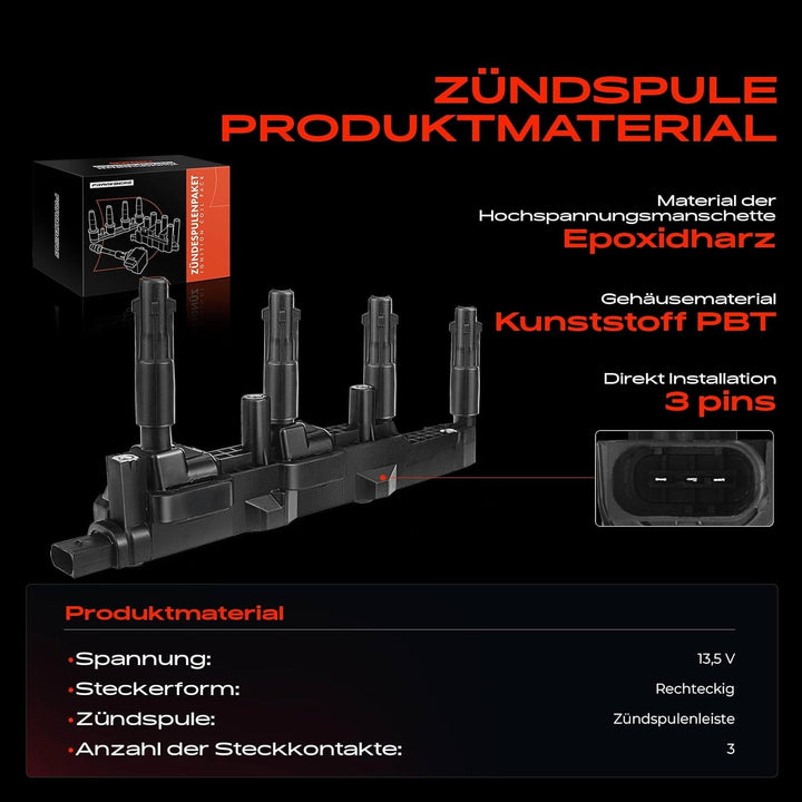 Frankberg Zündspule Zündmodul Kompatibel mit A-Klasse W168 A140 A160 A190 A210 1.4L-2.1L Benzin 1997