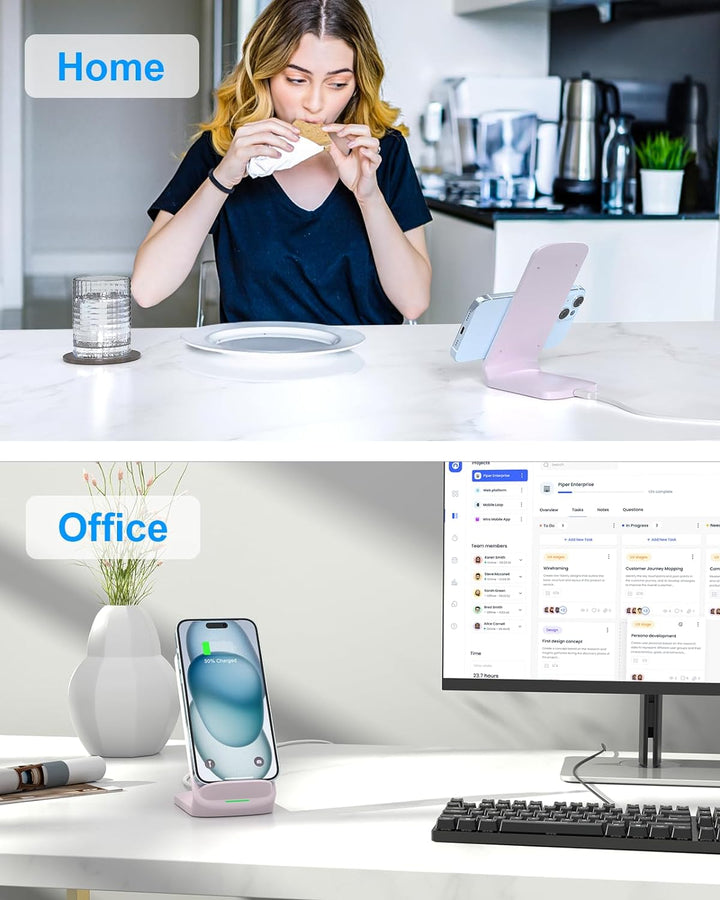 NANAMI Fast Wireless Charger, 10W Induktive Ladestation für Samsung Galaxy S24/S23/S22/S22+/S21/S20/