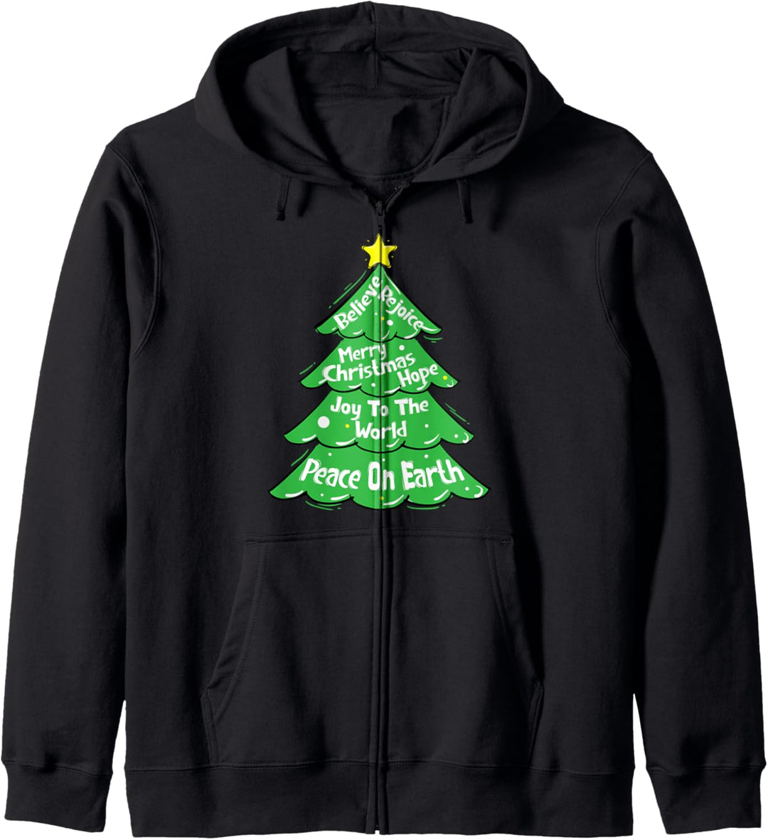 Frohe Weihnachtsbaum Typografie - Weihnachtsfeiertag Kapuzenjacke