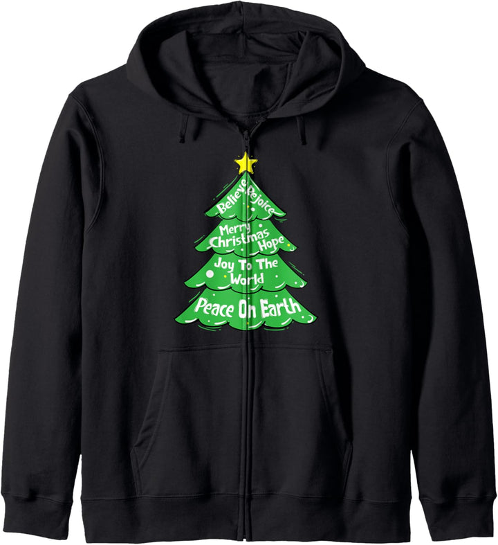 Frohe Weihnachtsbaum Typografie - Weihnachtsfeiertag Kapuzenjacke