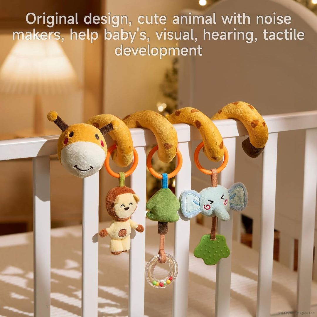 Giraffe Spirale Kinderwagen Spielzeug für Babys,Kleinkind Autositz Kinderbett Kinderwagen Hängend Sp