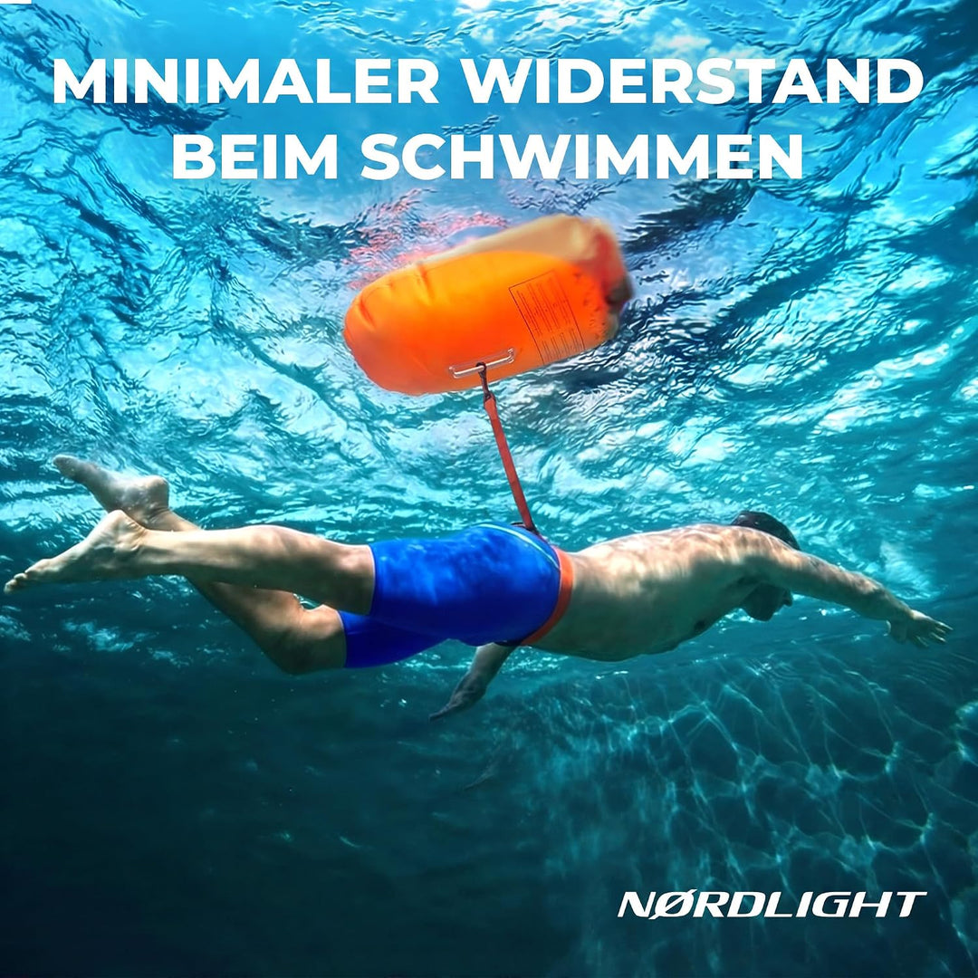 Nordlight Schwimmboje - Dry Bag Schwimmhilfe Erwachsene wasserdichte Tasche, Aufblasbarer wasserfest