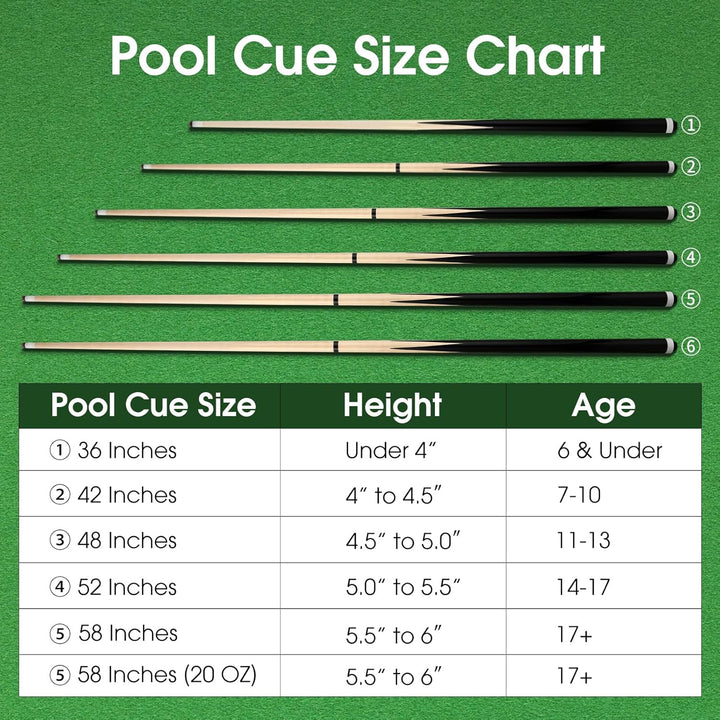 Billard-Queue-Stick-Set, 91,4 cm, 106,7 cm, 121,9 cm, 57/147,3 cm, 2/4 Stück, Tisch-Pool-Stick für A