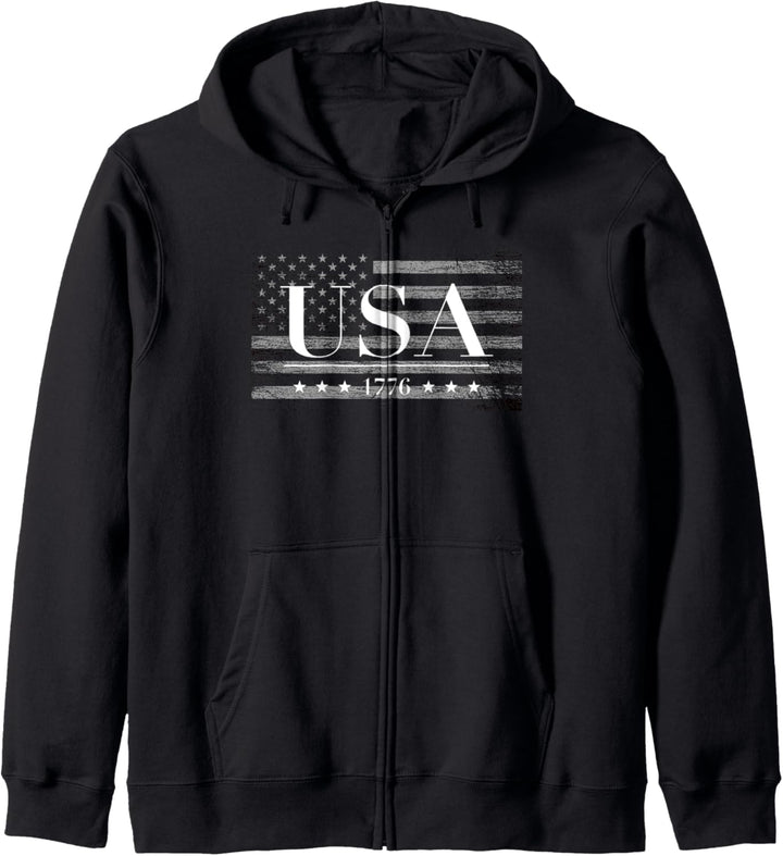 Trendy 1776 USA Flag Kapuzenjacke