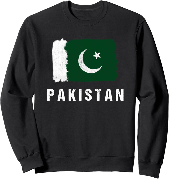 Gemalte Pakistan Fahne / Pakistanische Flagge Fan Geschenk Sweatshirt