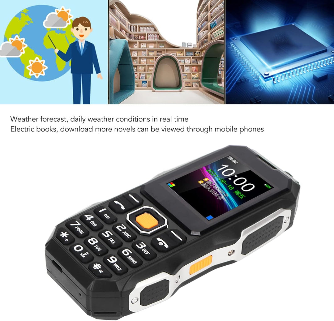 Zunate Handy für Senioren, Grosse Tasten, Grosse Schrift, Lautes Volumen, Senioren-Handy, Staubdicht