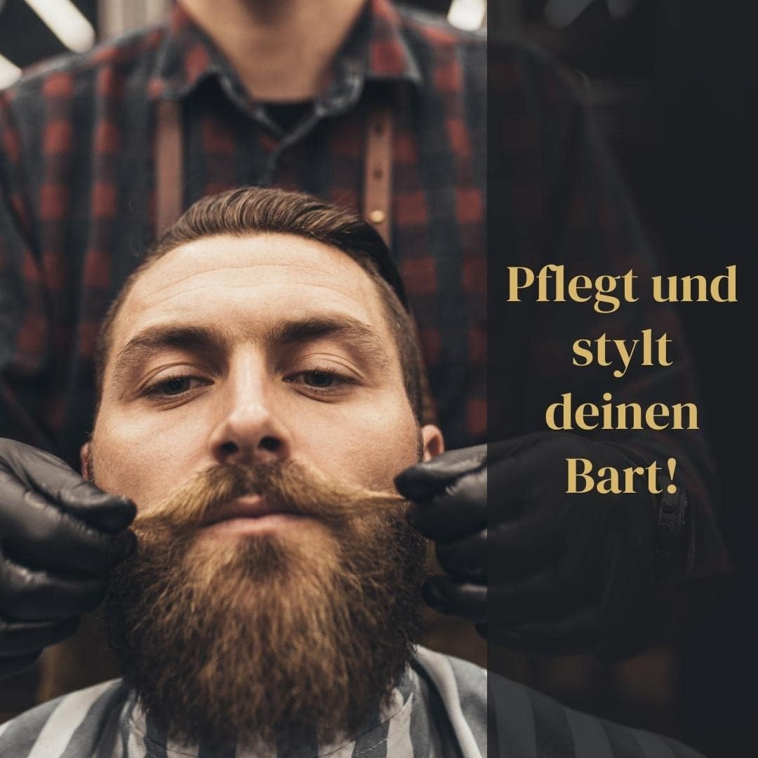 BartZart Agadir Bartwachs mit Moschus Duft I 50g Bartbalsam für Männer I Bart Balsam mit Arganöl für