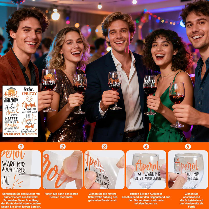 2er Set Apero Geschenkset - AperoGläser mit Gravur | Glasstrohhalme | untersetzer, CocktailGläser, A