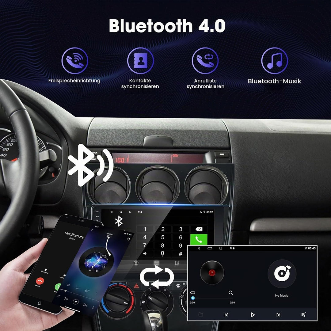 EZoneTronics Android 11 Autoradio Stereo für Mazda 6 Atenza 2002-2014 9 Zoll Touchscreen GPS Navigat