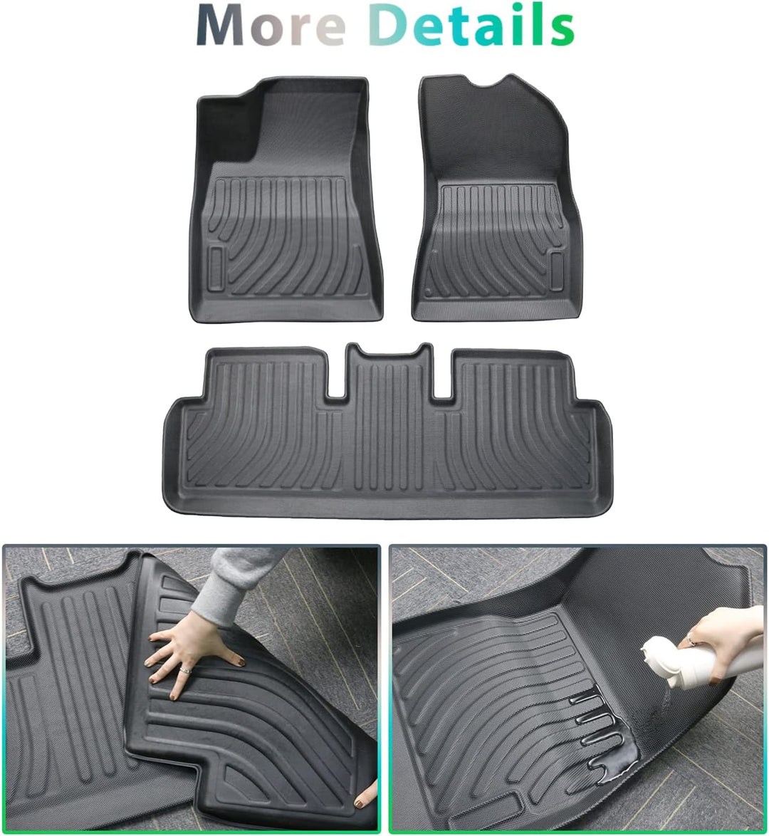 GAFAT Tesla Model 3 Fussmatten 2017-2024 2025, Neu Tesla Model 3 Highland 2024 Fussmatten TPE Allwet