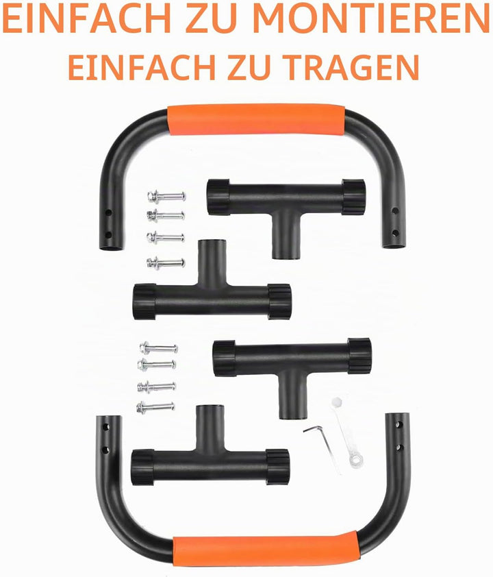 Rutschfeste Parallettes, Medium Handstand Barrenm aus Stahl, 42cm Griffe Calisthenics Equipment für