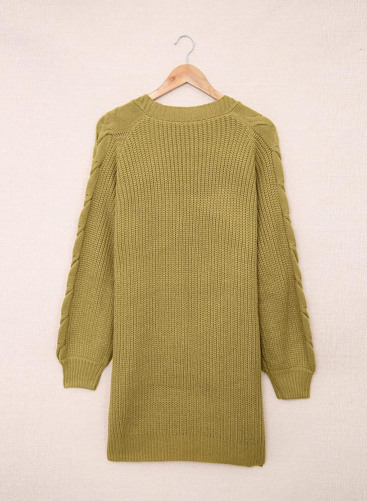 Maavoki Damen Lang Strickjacke Oversize Langarm Sweater Cardigan Casual Strickmantel Herbst Outerwea
