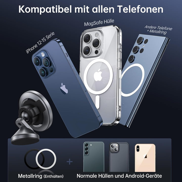 SYNCWIRE Handyhalterung Auto für MagSafe Autohalterung Starke Magneten Auto Handyhalterung Magnetisc