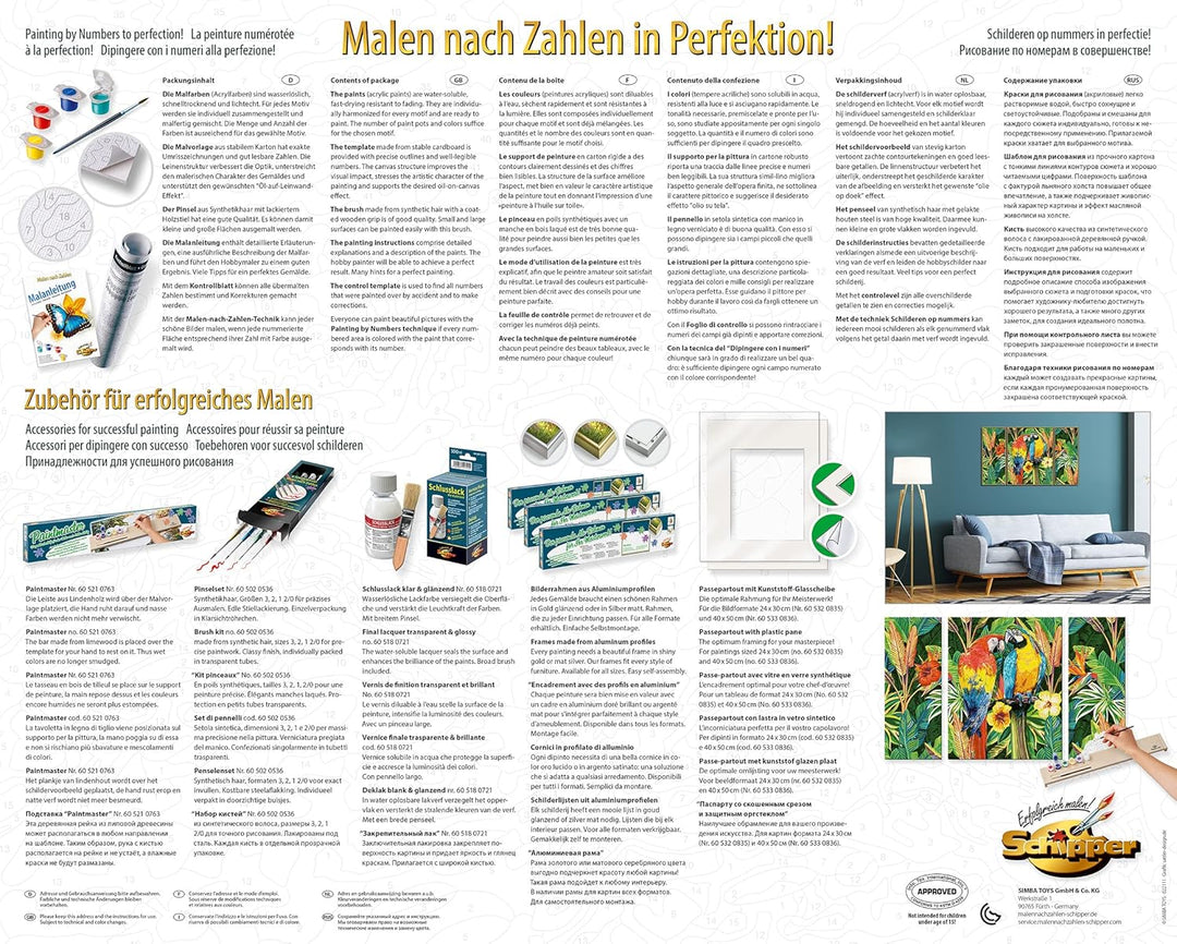 Schipper 609260853 Malen nach Zahlen - Papagaien im Regenwald -Bilder malen für Erwachsene, inklusiv